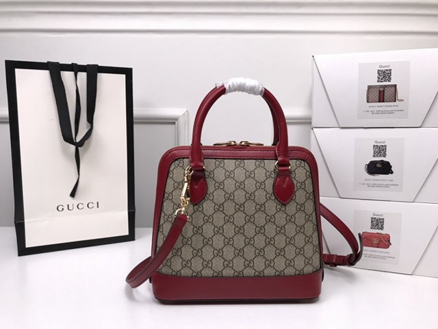 Gucci高仿專櫃女包 621220 古馳GG1955馬銜扣款型 Gucci小號手提包 Gucci手拎女包  gqy3924